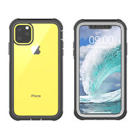 JS Tech Heavy Duty Full-Cover Rugged Clear Protective Case for iPhone 11,6.1inch