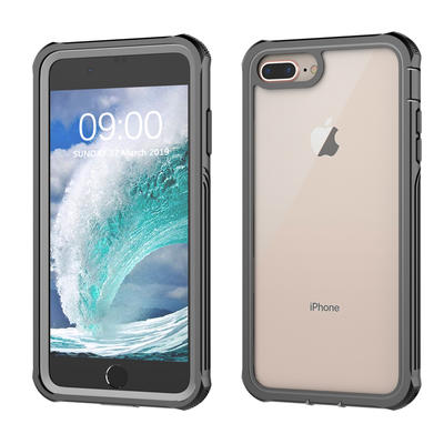 Full-Cover Rugged Clear Protective Case for iPhone 6 Plus/7 Plus/ 8 Plus