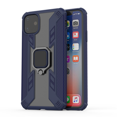Magetic Metal Plate Cover for iPhone 2019 with Ring Holder Shockproof Case Series Three