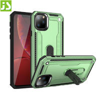 JS Tech Hard PC Back Cover Soft TPU Dual Layer Protection Phone case for iPhone 11 with Kickstand , 6.1